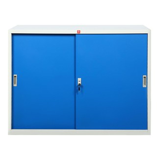 File cabinet CABINET STEEL KSS-120-RG BLUE Office furniture Home &amp; Furniture ตู้เอกสาร ตู้เหล็กบานเลื่อนทึบ KSS-120-RG ส