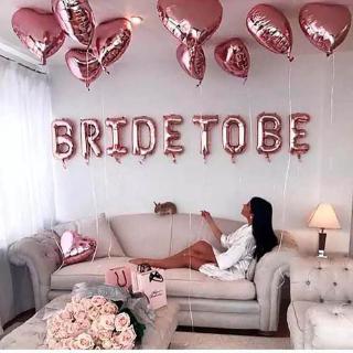 ลูกโป่งฟอยล์ BRIDE TO BE ขนาด 16 นิ้ว สำหรับตกแต่งงานแต่งงาน 1 เซต