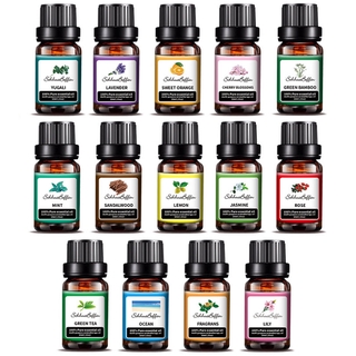 น้ำมันหอมระเหย 10มล. Essential Oil 100% ♨️ น้ำมันหอม15 กลิ่น หัวหยด พร้อมกล่อง บริสุทธิ์ สารสกัดจากพืช