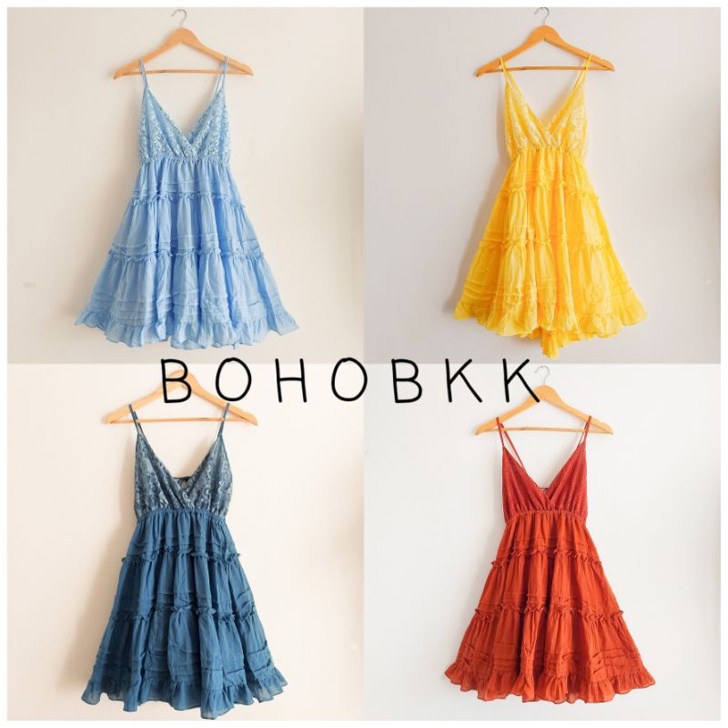 พร้อมส่ง-minidress-ชุดใส่เที่ยว-ชุดไปทะเล-เดรสลูกไม้-เดรสสั้นสายเดี่ยว-ชุดเดรสไปทะเล-เดรสสั้นไปทะเล-ชุดเที่ยว