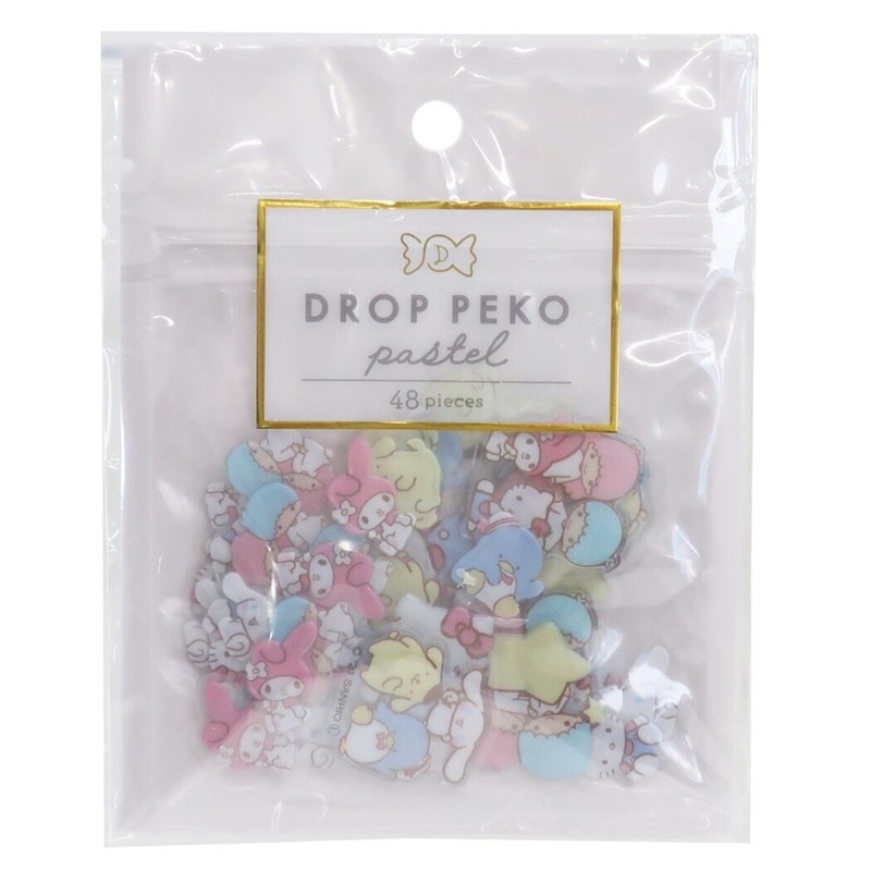 flake-seal-drop-peko-pastel-สติ๊กเกอร์ลาย-sanrio-น่ารักๆ-ไว้ตกแต่ง-ทำงานประดิษฐ์-เก๋ๆ