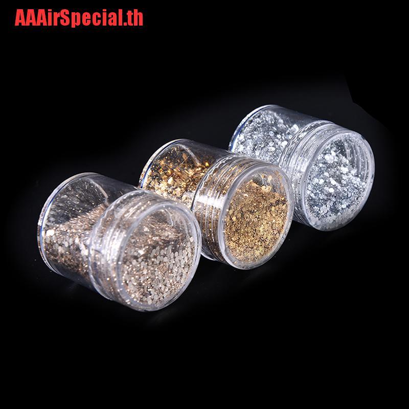 aaairspecial-กลิตเตอร์-3d-สีเงิน-สําหรับตกแต่งเล็บ-10-มล