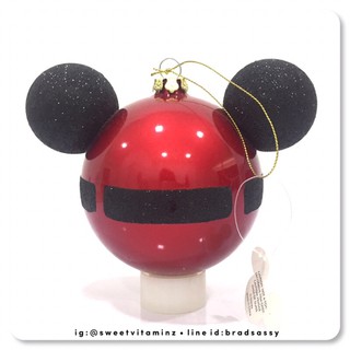 ▪️Disney Christmas Ornament - Mickey Ears Large - Santa Mickey (ของแท้นำเข้าจาก Disney USA)