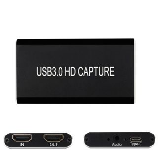 การ์ดจับภาพวิดีโอ HDMI USB 3.0 HD 60fps เกมเครื่องบันทึกวิดีโอสำหรับ PS3 PS4 ทีวีกล่อง Twitch OBS YouTube สดสตรีมมิ่ง