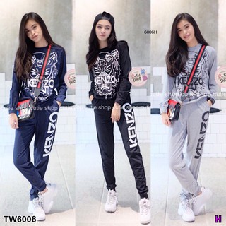 " รุ่นใหม่ " Set เสื้อแขนยาว+กางเกงขายาวสกรีน KENZO