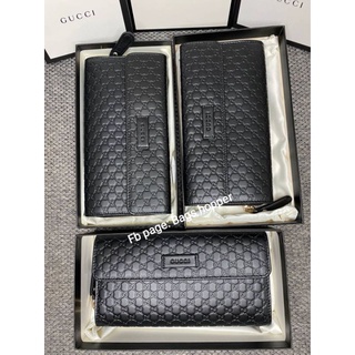 New‼️GUCCI​ Guccissima LONG​ WALLET​ ดำ, แดง มือ​1​ของแท้​💯