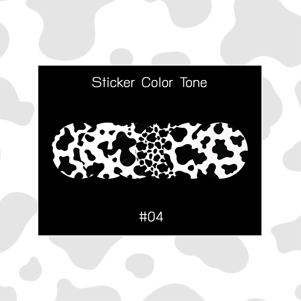 color tone sticker เซ็ทสติ๊กเกอร์ 6 ดวง สติ๊กเกอร์โทนสี / Circle ...
