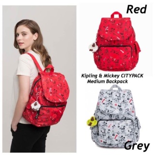 💕 Kipling &amp; Mickey CITYPACK Medium Backpack แท้ outlet