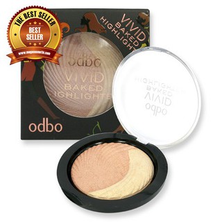 ไฮไลท์หน้าเงา odbo Vivid Baked Hilighter OD106 ไฮไลท์หน้าเงา โอดีบีโอ วิวิด เบค ไฮไลท์เทอร์