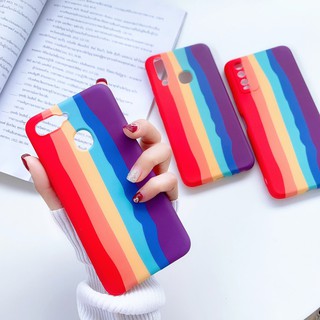 เคสสีรุ้ง แบบนิ่ม มีรุ่น OppoA31-A3s-A5s-A53-A52020 Reno4-Realme5-F9-A92/A52 VivoY11-Y12/Y17-Y20-Y50-V19 TPU สินค้าในไทย