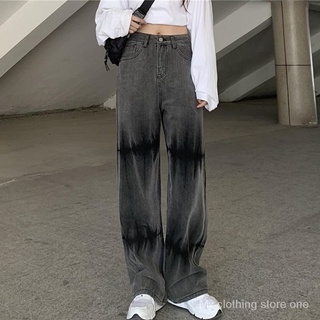 กางเกงยีนส์สตรีสไตล์ฮาราจูกุออกแบบความรู้สึกผัดกางเกงทรงหลวมเอวสูงถนน SH5830