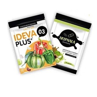 ภาพหน้าปกสินค้าIDEVA 03 PLUS ไอดีว่า พลัส & Triphala ตรีผลา (ซอง 30แคปซูล) ซึ่งคุณอาจชอบราคาและรีวิวของสินค้านี้