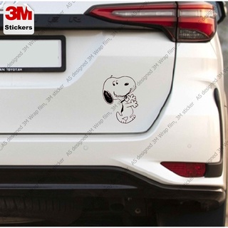 สนูปปี้ สติ๊กเกอร์ 3M ลอกออกไม่มีคราบกาว snoopy happy wark Removable 3M sticker, สติ๊กเกอร์ติด รถยนต์ มอเตอร์ไซ