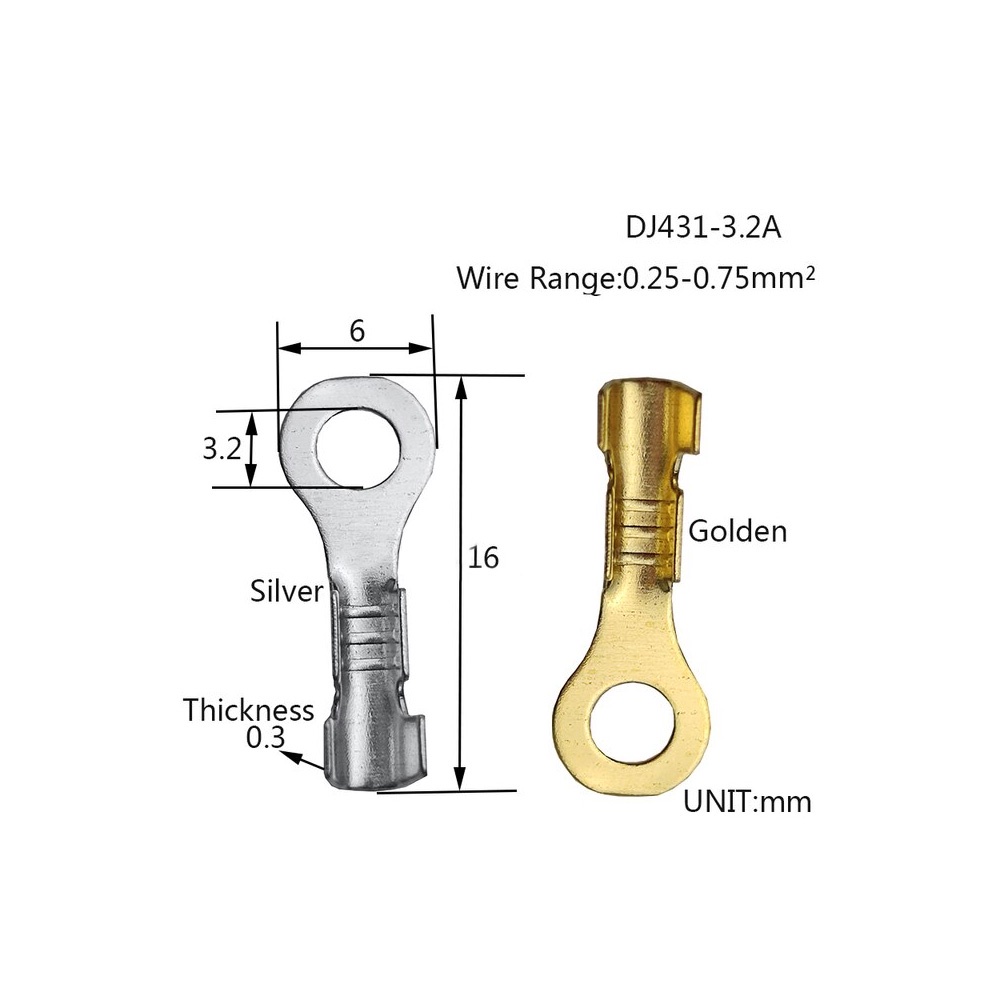 (5 ชิ้น) หางปลากลม หางปลา DJ431 Terminal Crimp Round Cable Male Female ...