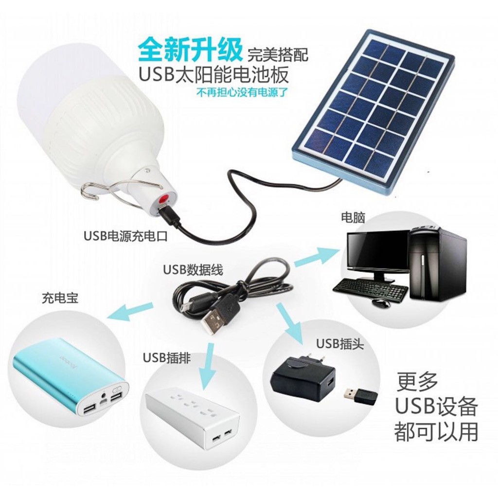 ไฟ-led-solar-cell-แผงโซล่าเซลล์และหลอดไฟ-ขนาด-50w-และ-60w-หลอดไฟมีแบตเตอรี่ในตัว-แยกใช้เฉพาะหลอดใช้ได้