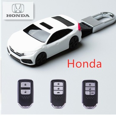 KUNIO Cover per chiave auto, adatta per Honda Civic Accord Pilot City C-RV Odyssey X-RV Vezel Spirior Accessori TPU Pelle Portachiavi Custodia a 4 Tasti Verde