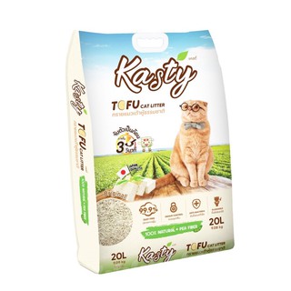 ภาพขนาดย่อของภาพหน้าปกสินค้ามีของพร้อมส่ง Kasty Tofu Litter ทรายเต้าหู้20L จากร้าน moopetshop บน Shopee