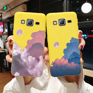 เคสโทรศัพท์มือถือ TPU แบบนิ่ม พิมพ์ลายก้อนเมฆ ดวงจันทร์ สําหรับ Samsung Galaxy J3 J5 J7 2016 J7 Core J7 2015 2016 J7Core