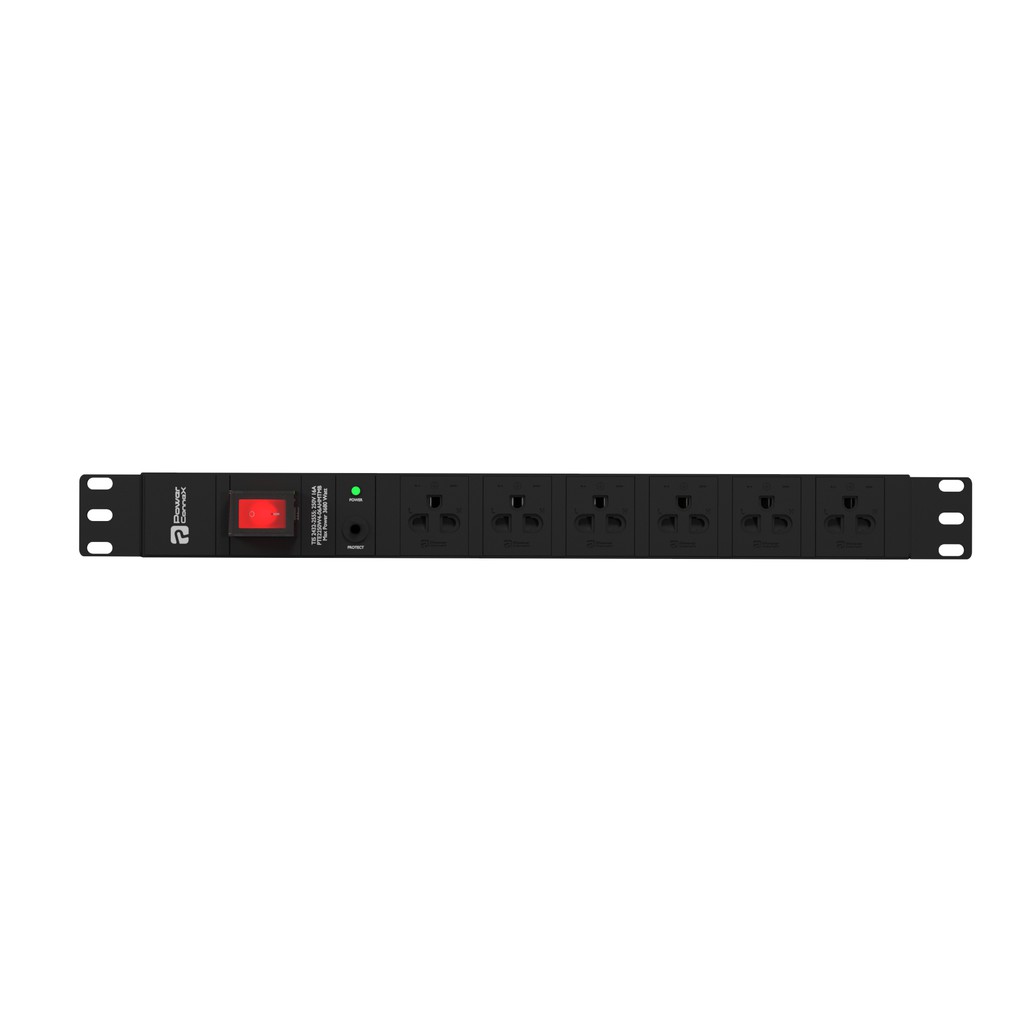 PowerConneX 6xUniversal Outlets,With Master Switch & Overload ...
