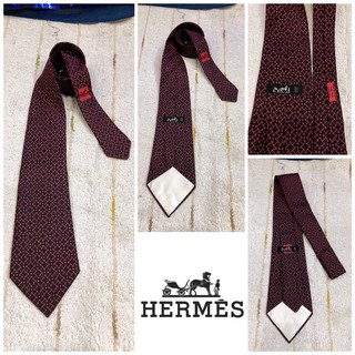 🧣: HERMES tie silk แท้💯%