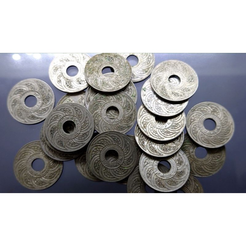 เหรียญสตางค์รู-10-สตางค์-สต-แท้-เนื้อนิเกิล-ปี-พ-ศ-2480-ผ่านใช้-สวย-เหรียญรู-เหรียญโบราณ-สตางรู-10-สต-เงินโบราณ