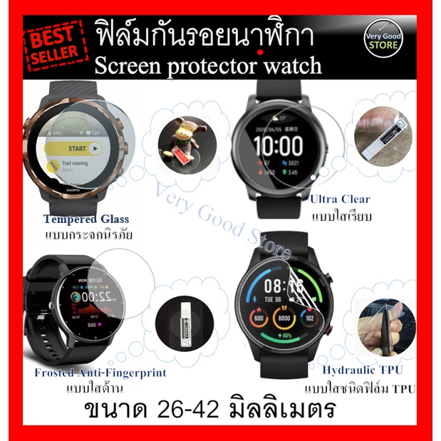 ภาพหน้าปกสินค้าฟิล์มกันรอยนาฬิกา Screen protector Smart watch ฟิล์มนาฬิกา แบบกลม