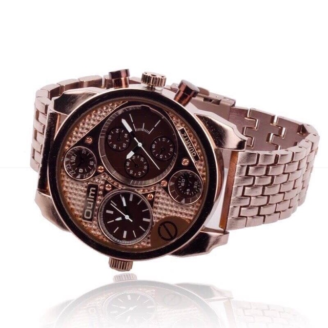 ราคาเรือนละ-750-oulm-watch-unique-design-สายเหล็กอูมม์สองเวลา-ดีไซน์โดดเด่น-มีเอกลักษณ์-สินค้าแท้