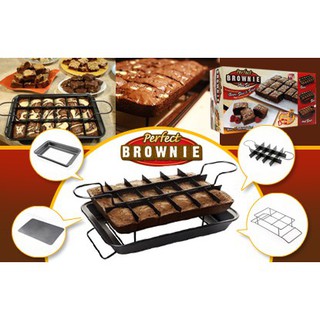 Perfect Brownie Pan Set ชุดถาดอบบราวนี่ 18 ช่อง ช่วยให้การทำบราวนี่เป็นเรื่องง่าย ในการตัดแบ่งบราวนี่ พร้อมส่งเลยนะคะ