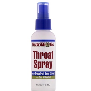 Throat Spray with Citricidal (grapefruit seed extract), zinc, and menthol 118ml บรรเทาอาการเจ็บคอ