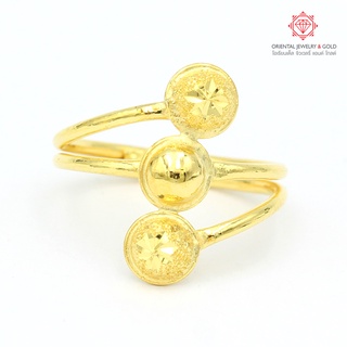 ภาพหน้าปกสินค้าOJ GOLD แหวนทองแท้ นน. ครึ่งสลึง 96.5% 1.9 กรัม เกลียวลูกตุ้ม ขายได้ จำนำได้ มีใบรับประกัน แหวนทอง ที่เกี่ยวข้อง