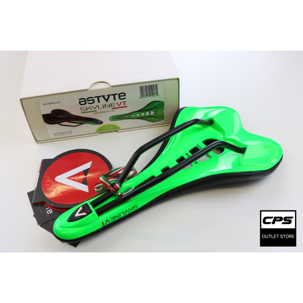 เบาะจักรยาน Astute SKYLINE VT TACA FLUO ราง TitanV handmade in