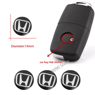 3pcs/set 14mm Modified Car Remote Control Emblem Sticker Auto Key Button Logo Decorative Badge Decal for Honda Civic City Odyssey Vezel