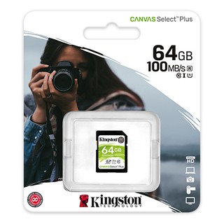 KINGSTON SD Card Canvas Select Plus 64GB Class10 อ่าน 100MB/s (32GB-64GB) SDS2/64GB