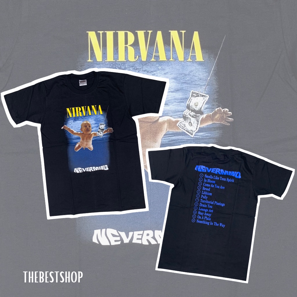 เสื้อยืดวงร็อค-nirvana-เด็กว่ายน้ำ-สินค้าขายดี