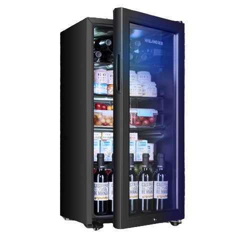 รูปภาพสินค้าแรกของBiaowang ตู้เย็นประตูเดียว 120L ตู้โชว์ตู้แช่ตู้แช่ในครัวเรือนแนวตั้ง