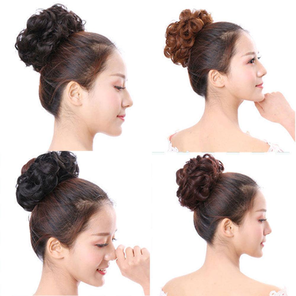 cabeza-messy-hair-donut-bun-women-black-rubber-band-curly-fake-hair-drawstring-curly-chignon