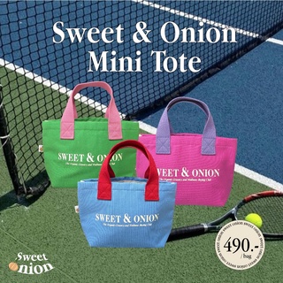 สินค้า กระเป๋าผ้าแคนวาส สีทูโทน ไซส์เล็ก - Sweet & Onion Signature (Mini) Tote