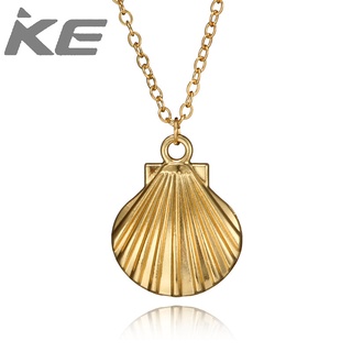 Creative Shell Necklace Vintage Metal Alloy Scallop Single Necklace for girls for women low p