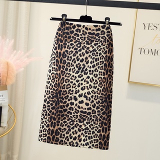 สินค้า Printed Tight-fitting Hip Skirt Female Autumn A-line Skirt Mid-length Temperament Sexy One-step Skirt