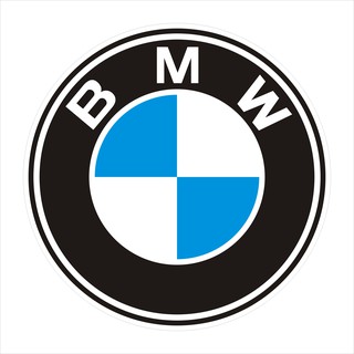 BMW สติกเกอร์ pvc กันน้ำ มีขอบชาว ขนาด 8x8 cm ราคา 19 บาท