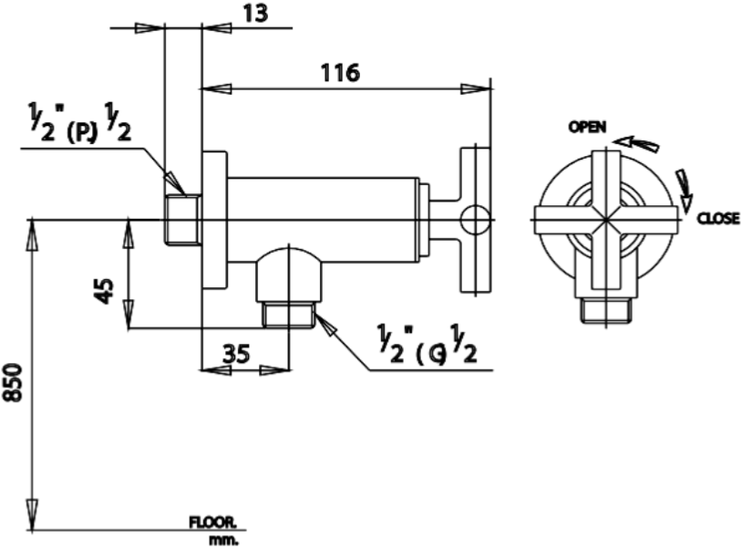 วาล์วเปิด-ปิดน้ำ-cotto-ct127c20