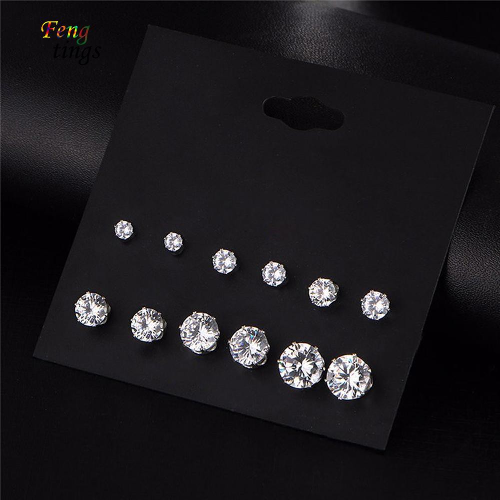 fs-6pairs-women-jewelry-round-cubic-zirconia-cz-crown-ear-stud-earrings-xmas