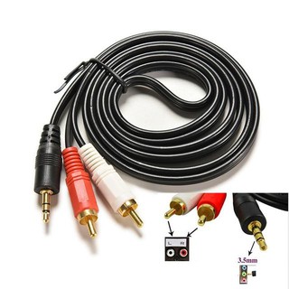 ภาพหน้าปกสินค้าสาย AV 3.5mm to 2 RCA 1.5 เมตร ที่เกี่ยวข้อง