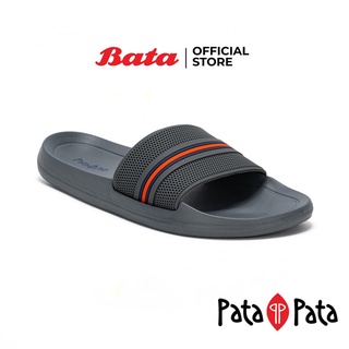 Bata บาจา ยี่ห้อ PATAPATA รองเท้าแตะแบบสวม ใส่ลำลอง สายคาด ไม่ลื่น สวมใส่ง่าย น้ำหนักเบา  รุ่น GUDDY สีเทาเข้ม 8612135