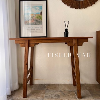 โต๊ะไม้สัก สไตล์จีน สำหรับวางของตกแต่งบ้านและทำงาน (Office table old teakwood)