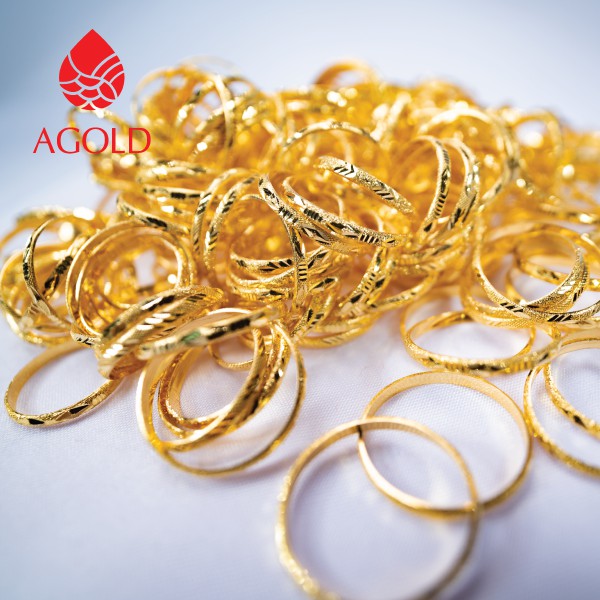 ภาพหน้าปกสินค้าAGOLD แหวนทอง ทับลาย 0.6 กรัม ทองคำแท้ 96.5 คละลาย จากร้าน agonline บน Shopee