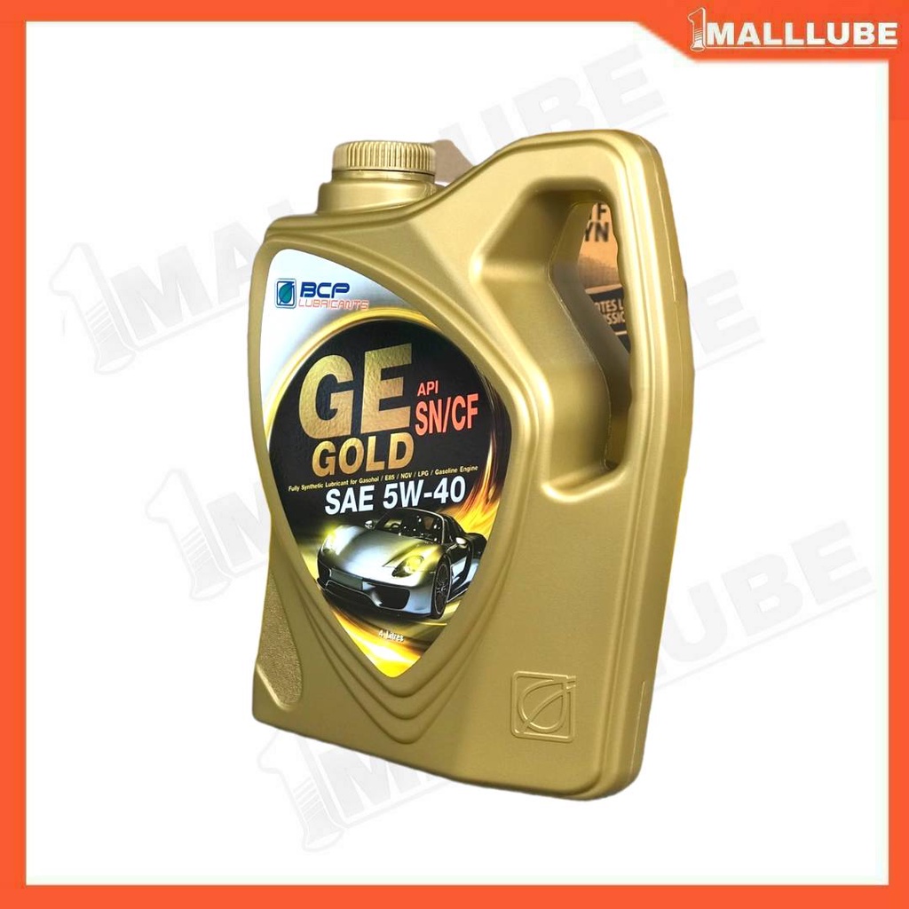 บางจาก-น้ำมันเครื่องเบนซิน-บางจาก-ge-gold-เบอร์-5w-40-สังเคราะห์แท้-100-ปริมาณ-4-ลิตร