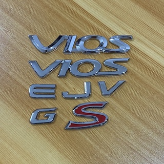 โลโก้* VIOS E J V G S แดง ติด Toyota ราคาต่อชิ้น
