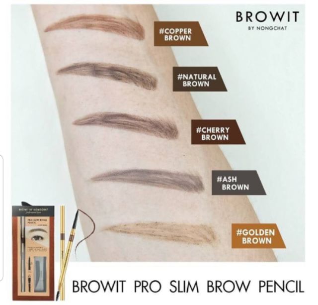 แท้100-ที่เขียนคิ้วน้องฉัตร-ดินสอเขียนคิ้วน้องฉัตรโปรสลิม-proslim-brow-pencil