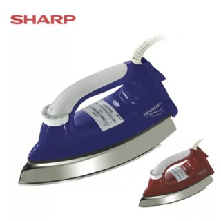 SHARP เตารีดแห้ง รุ่น AM-465T 🔷ผิวหน้าเคลือบโพลีฟลอน (POLY-FLON)🔷 สีน้ำเงิน🔷 เตารีด เตารีดชาร์ป เตารีดผ้า เตารีดโบราณ